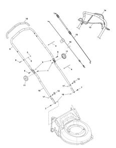 Handles Group_b Diagram and Parts List for 2691795-00-SP530SPX 2020 Briggs and Stratton Lawn Mower